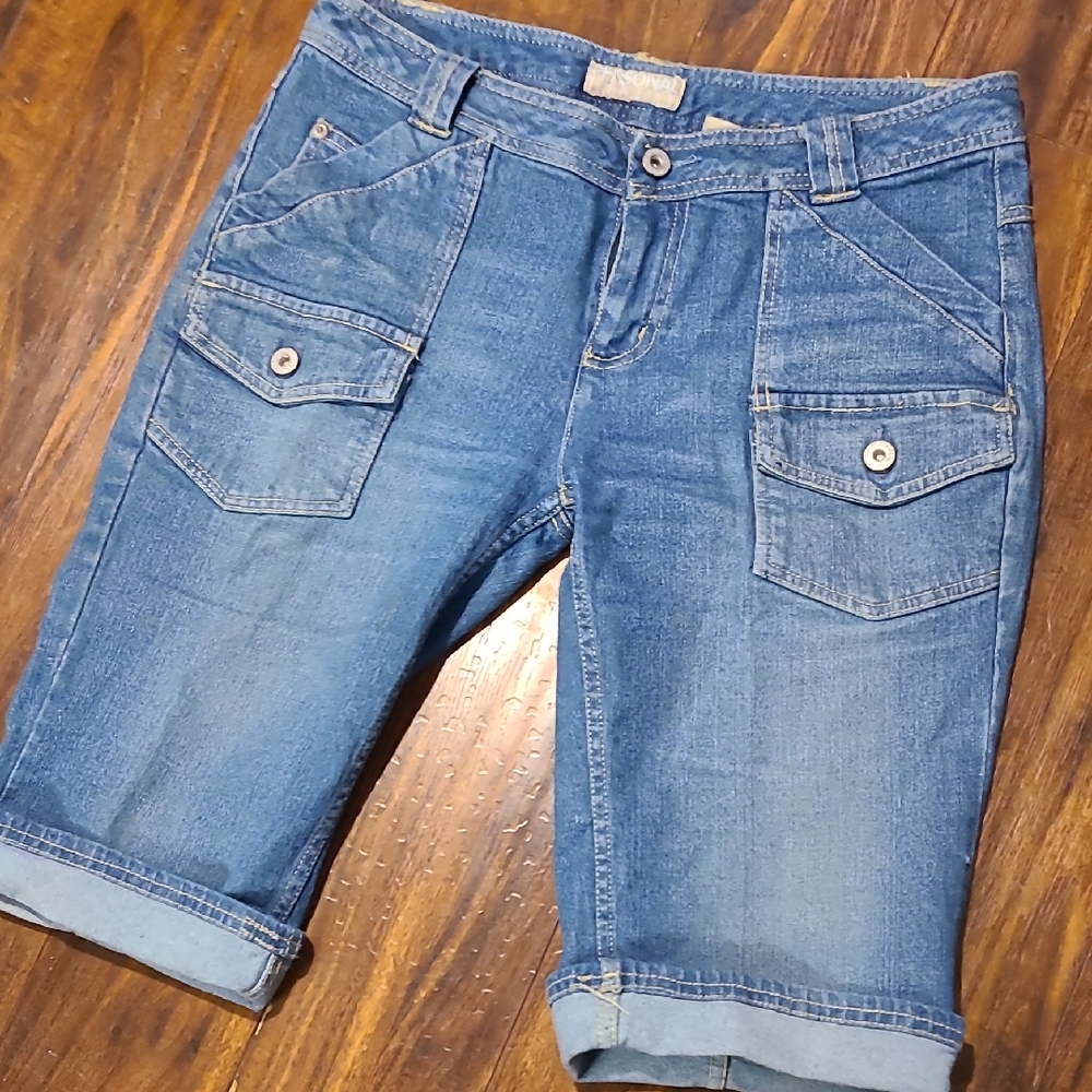 Casual Blue Women's Cargo Shorts